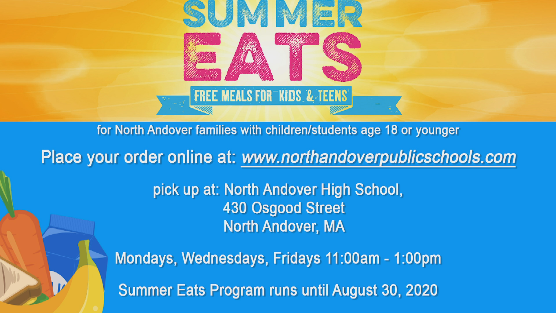 Thumbnail image for Access Update - Summer Eats Program