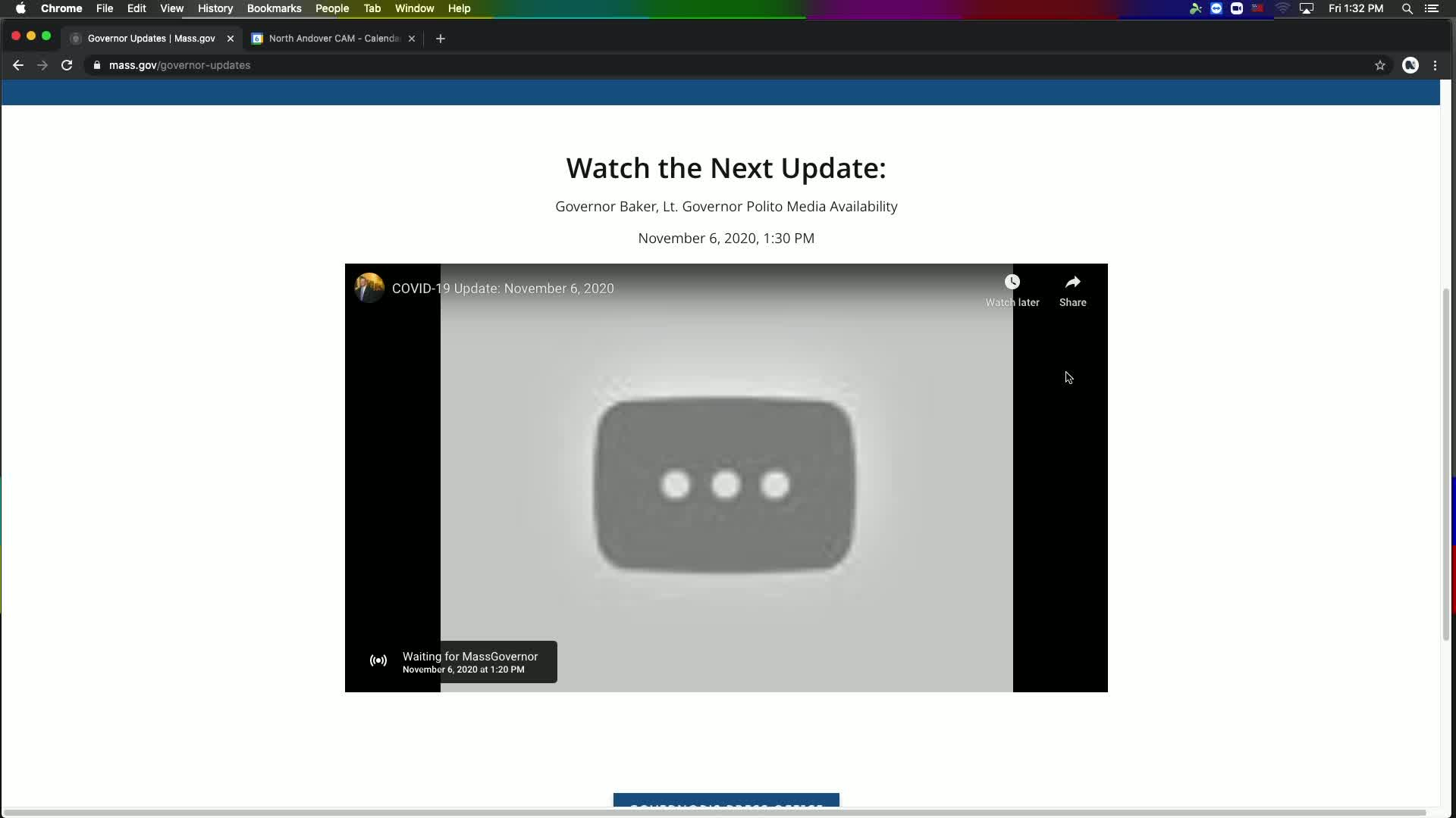 Thumbnail image for Gov. Baker - COVID UPDATE - 11.06.2020