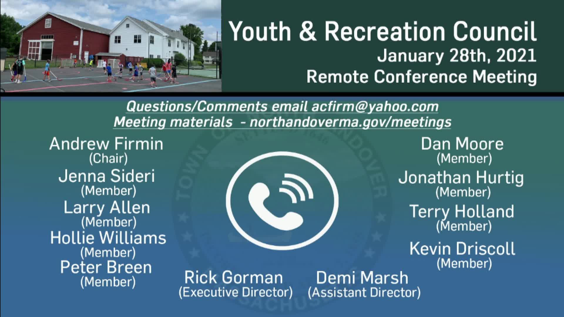 Thumbnail image for Youth and Recreation Council Meeting - 01.28.2021