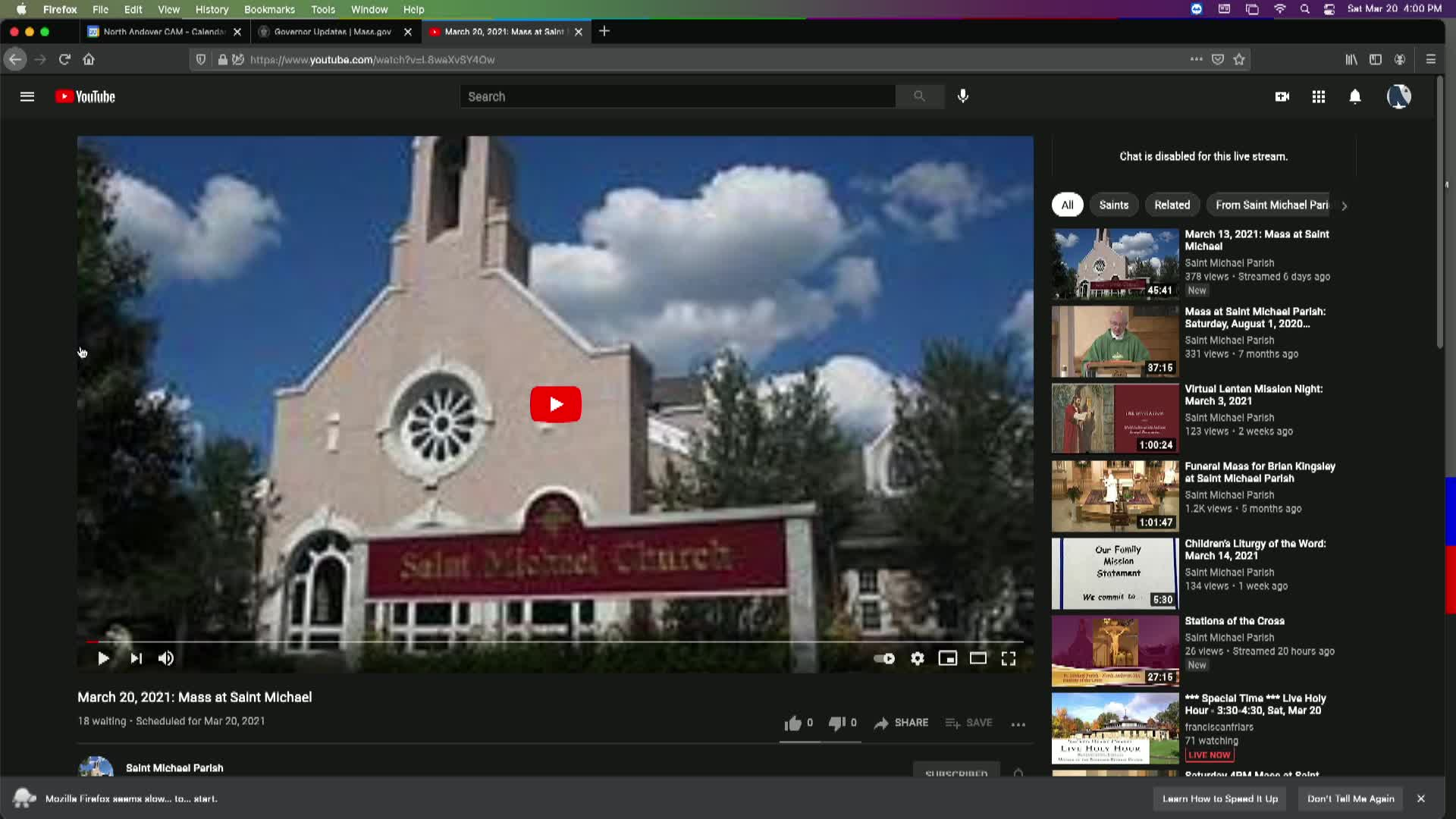 Thumbnail image for St Michaels Church - Saturday Mass - 03.20.2021