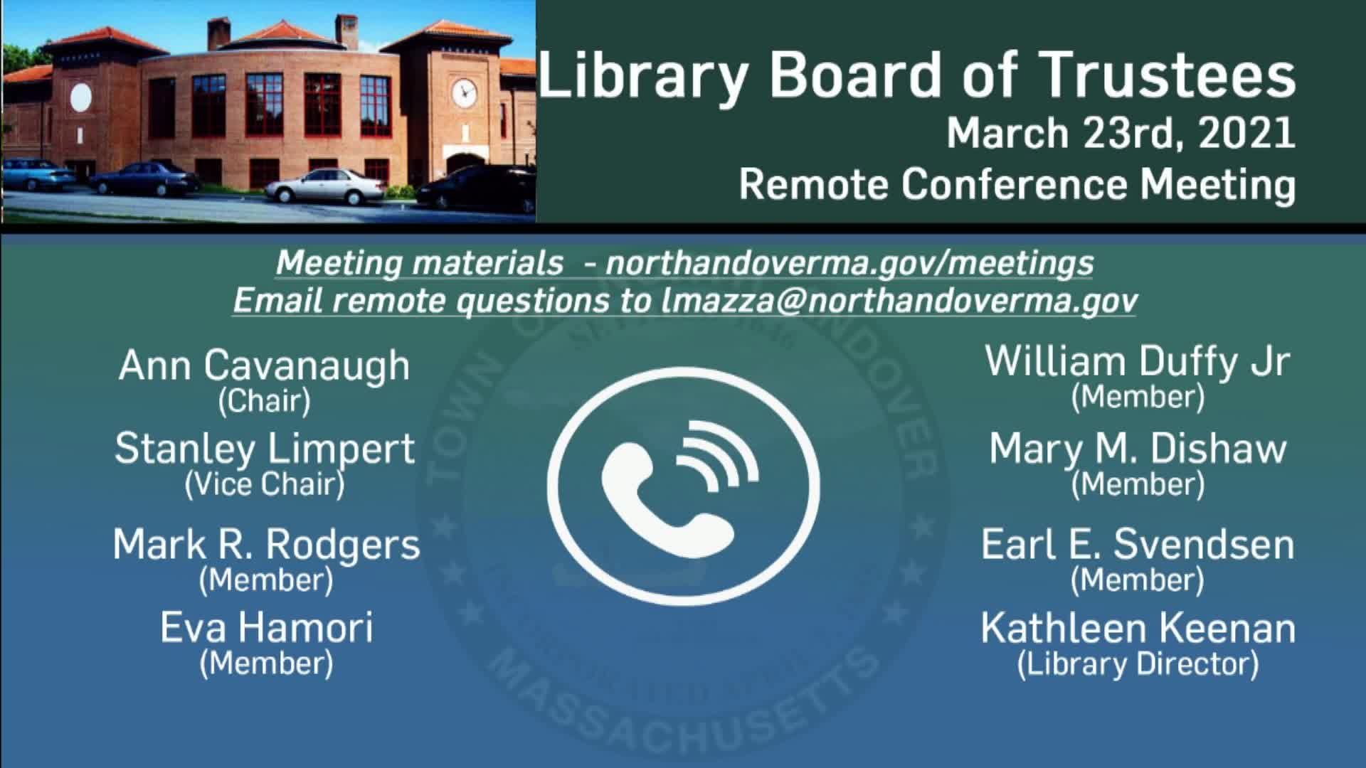 Thumbnail image for Library Board of Trustees - 03.23.2021
