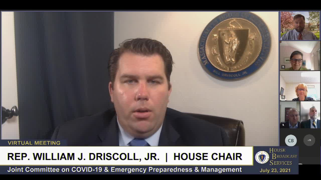 Thumbnail image for MA Joint Committee on COVID-19 and Emergency Preparedness & Management Hearing - 07.23.2021