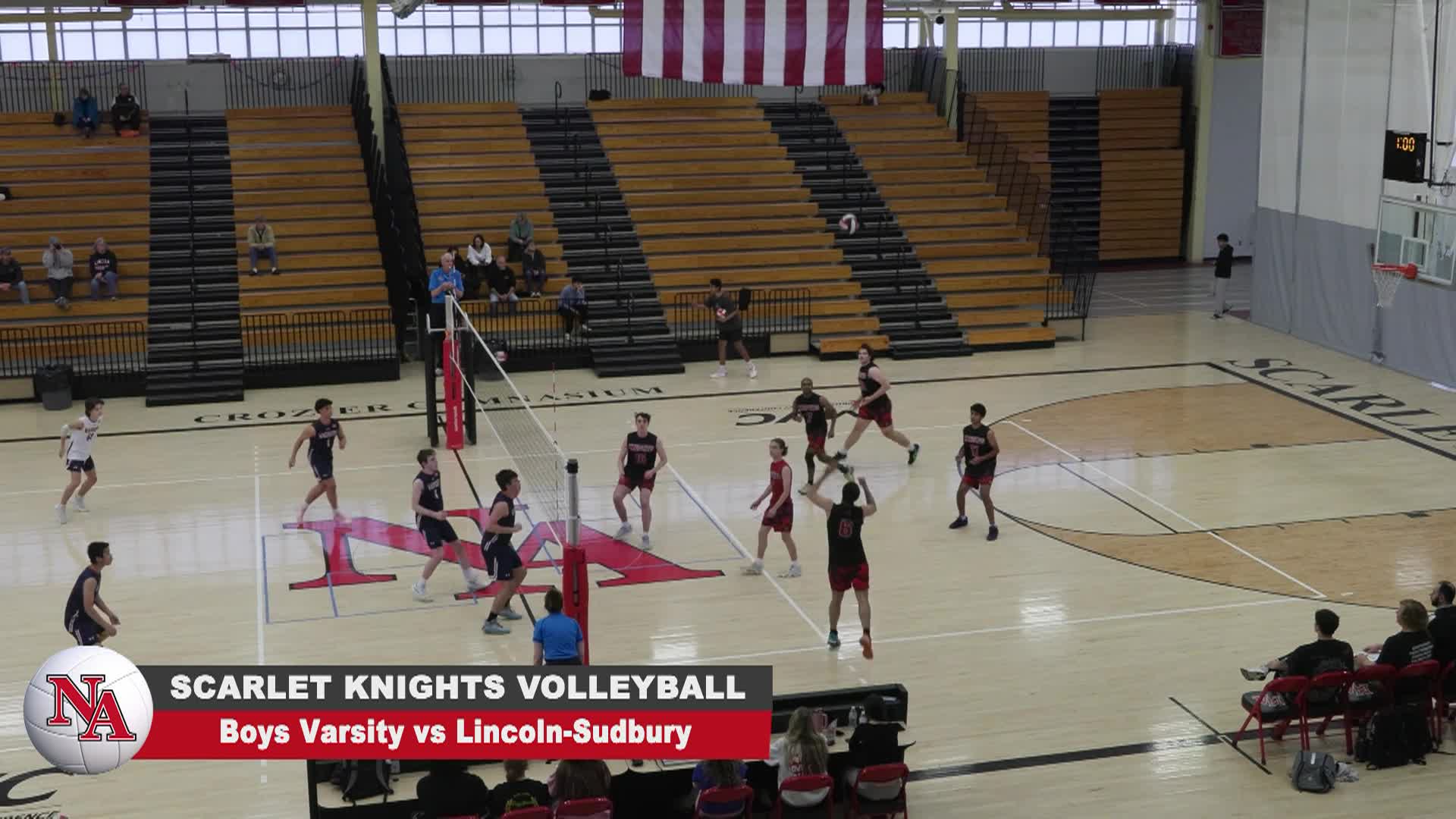 Thumbnail image for Scarlet Knights Boys Varsity Volleyball vs Lincoln-Sudbury 5.13.26