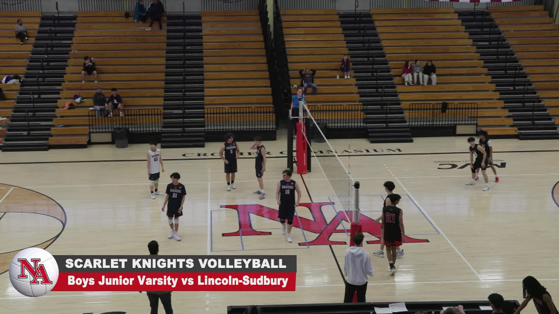 Thumbnail image for Scarlet Knights Boys Junior Varsity Volleyball vs Lincoln-Sudbury 5.13.26